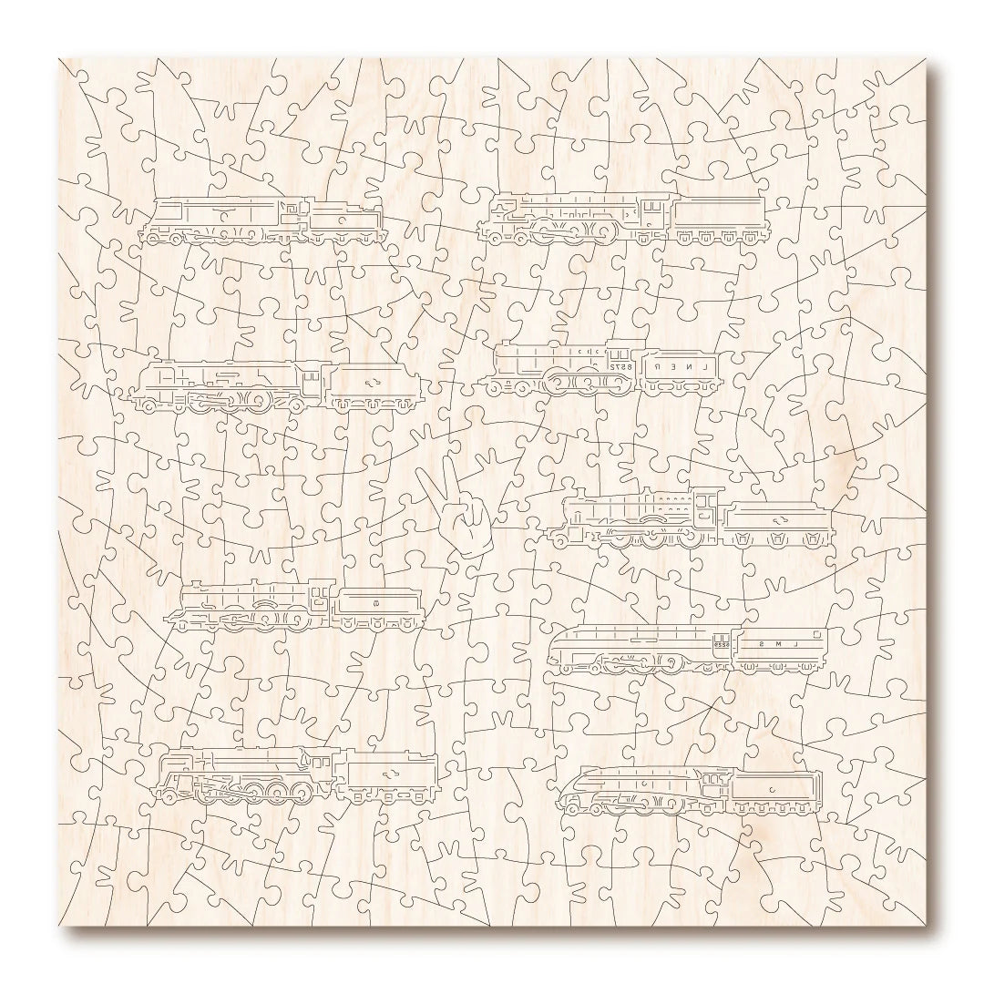 Steam Locomotives Of Britain 250 Piece Wooden Puzzle