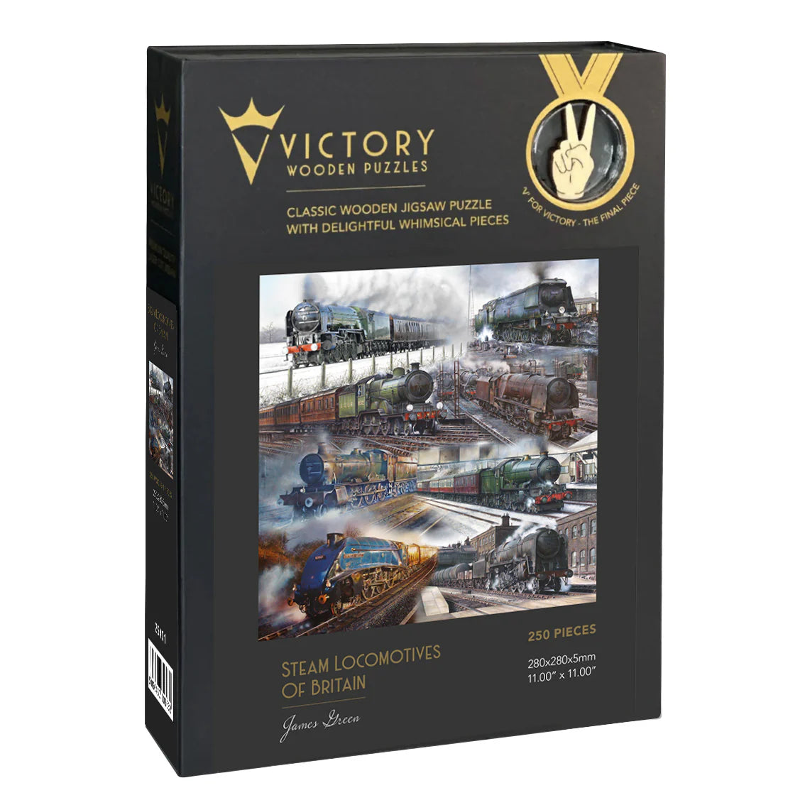 Steam Locomotives Of Britain 250 Piece Wooden Puzzle