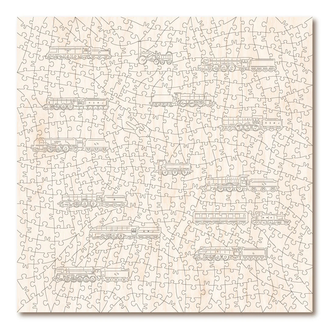 Steam Locomotives Of Britain 488 Piece Wooden Puzzle