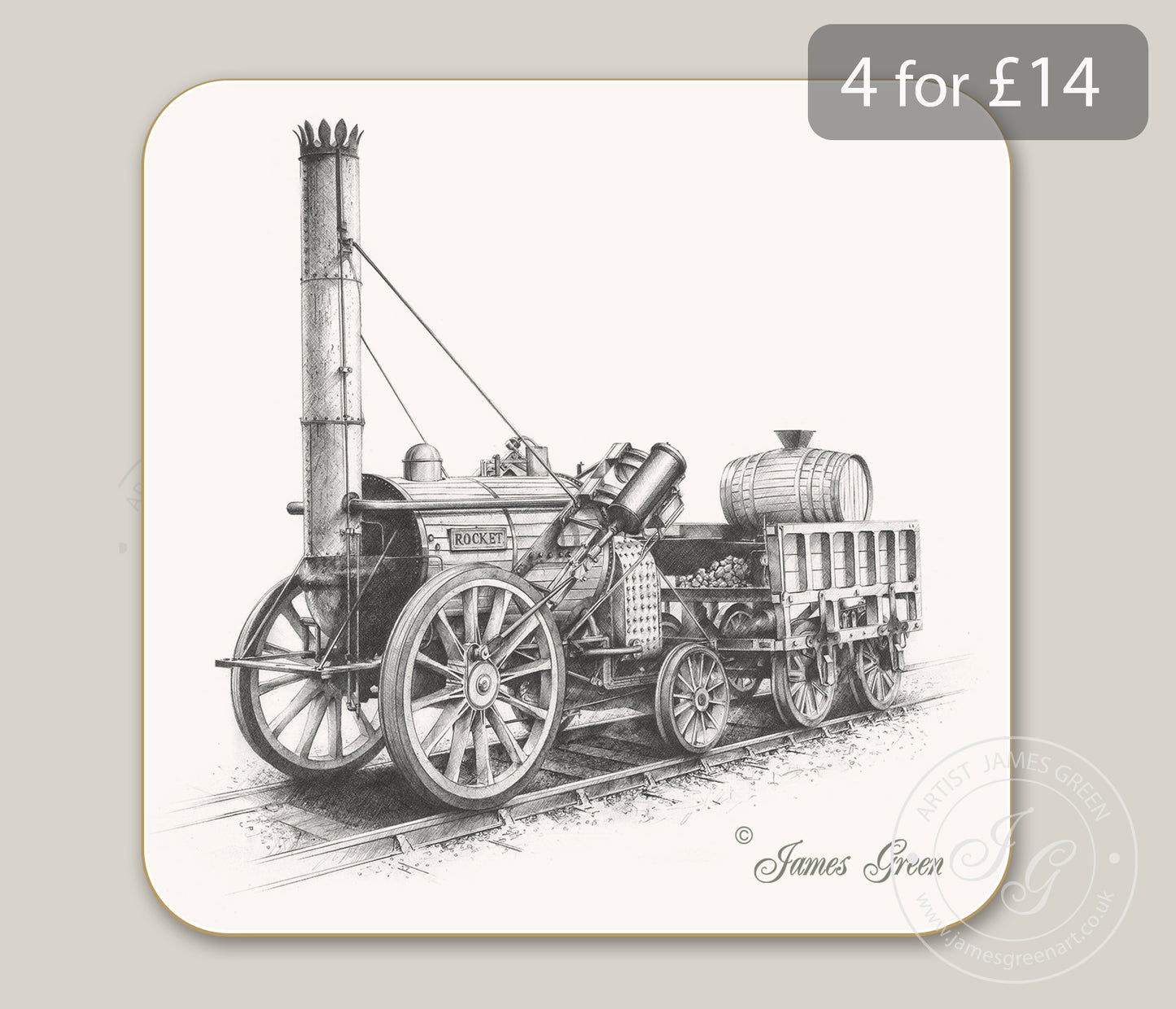 Stephenson's Rocket Drinks Coaster