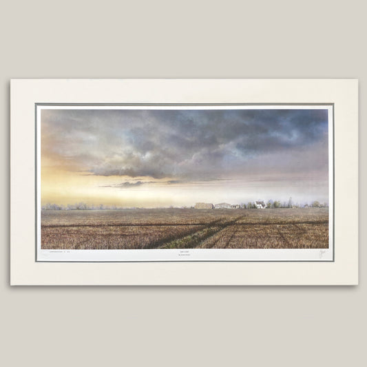 Panoramic fenland landscape painting