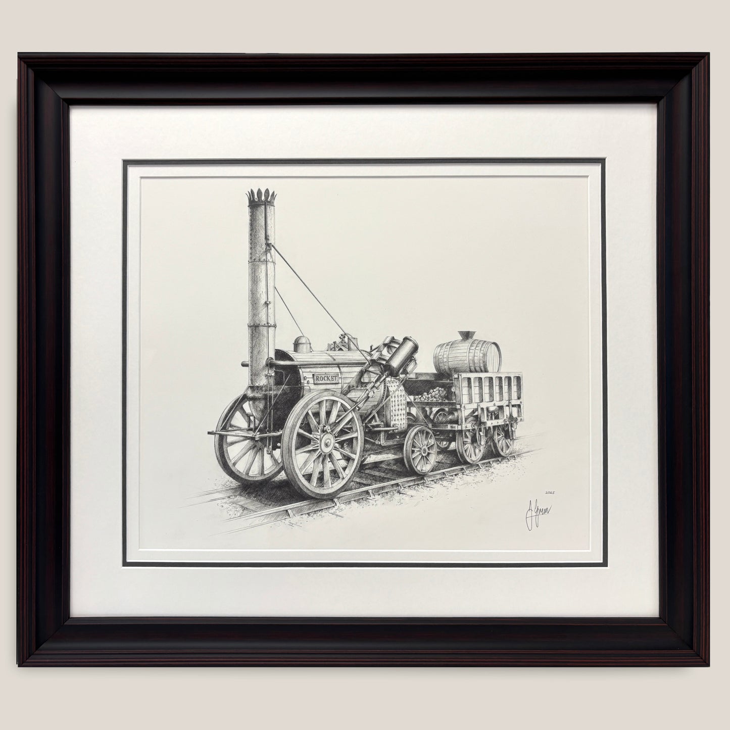 Stephenson's Rocket Original Drawing