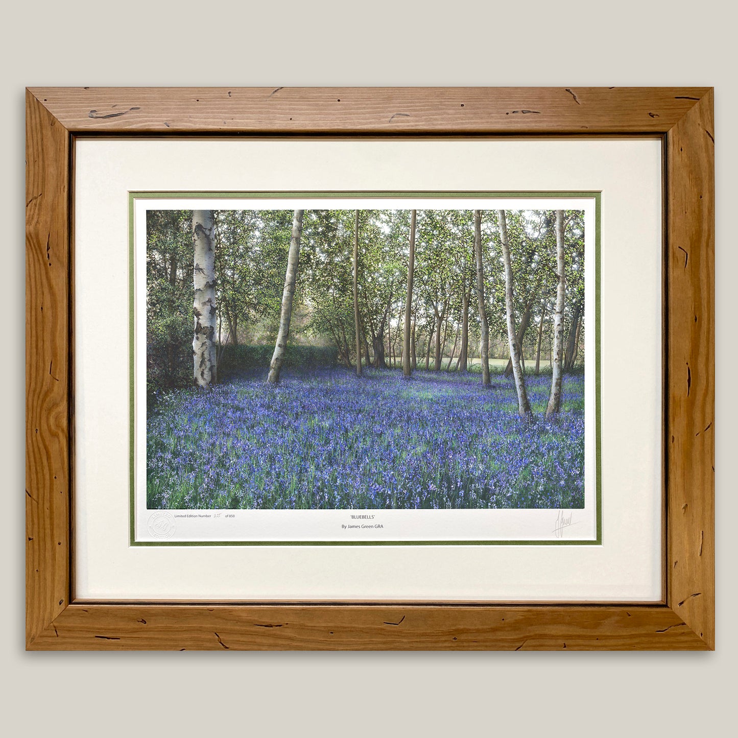 Picture of daft as a brush gardens framed in a pine moulding