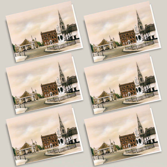 Set of 6 Whittlesey Buttercross Greeting Cards