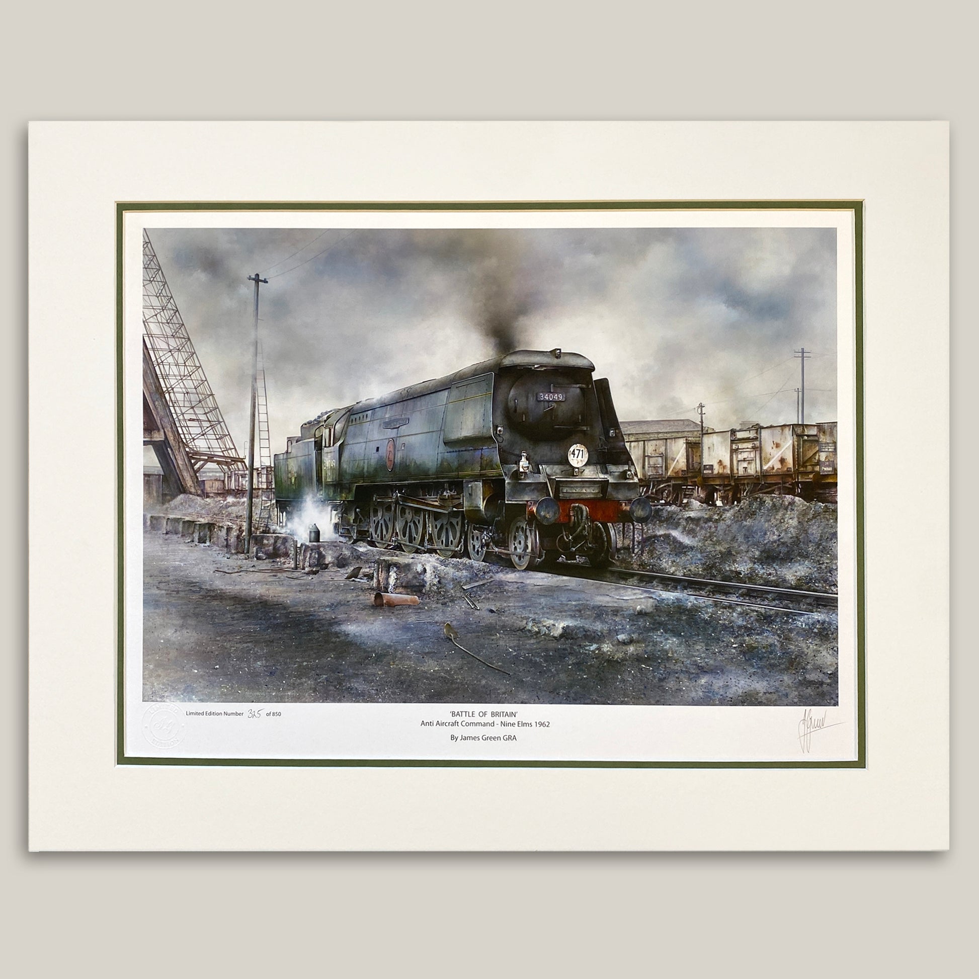 Battle of britain train print at nine elms