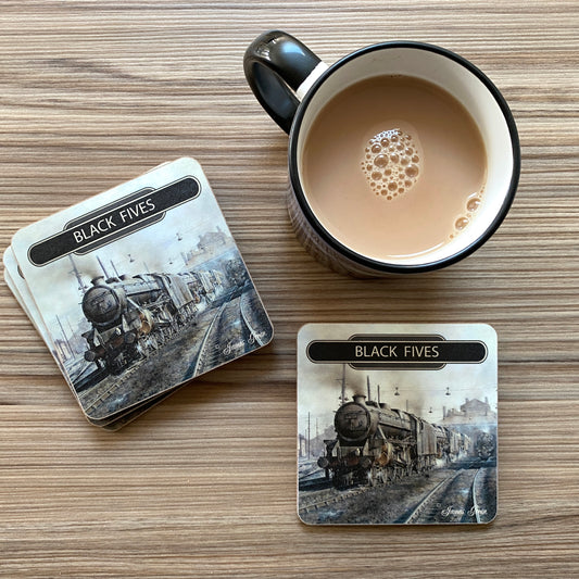 black 5s drinks coasters