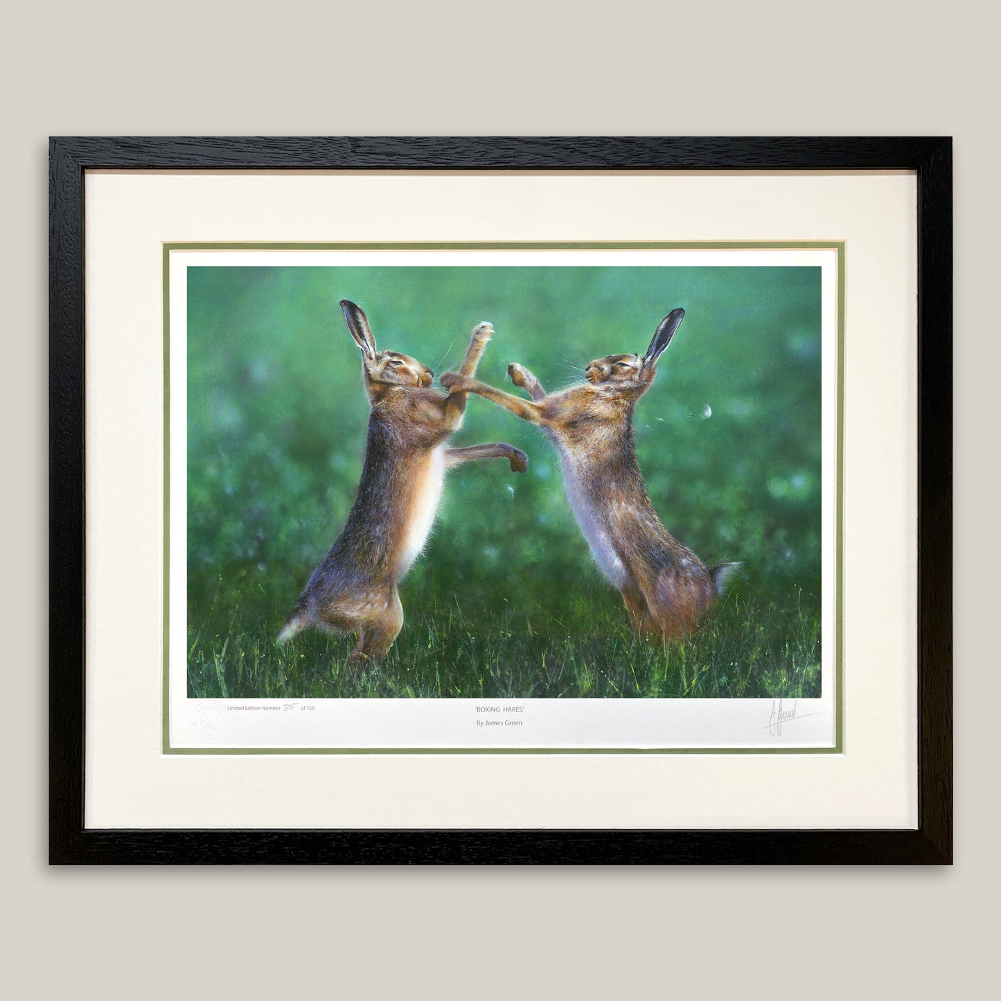 Boxing Hares Limited Edition Print