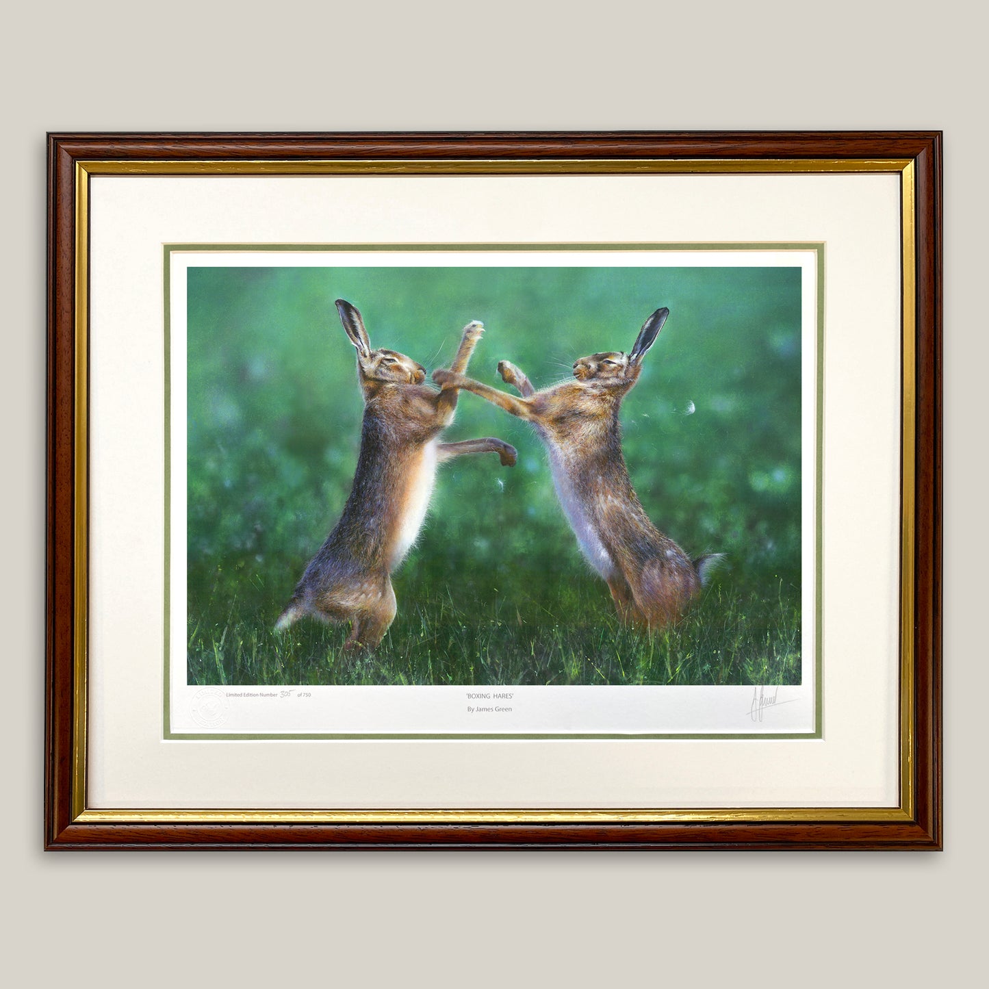 Boxing Hares Limited Edition Print