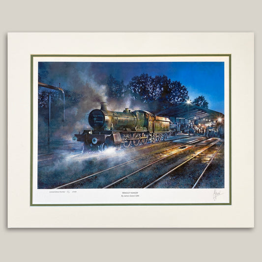 Artwork of a GWR steam loco at Bridgnorth