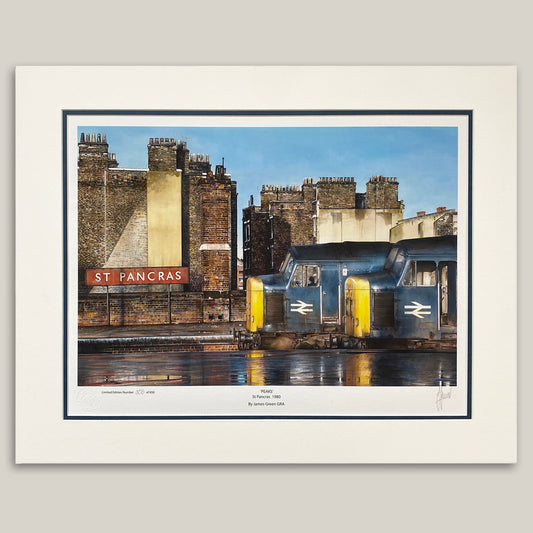 signed and numbered limited edition diesel  railway print by James Green GRA