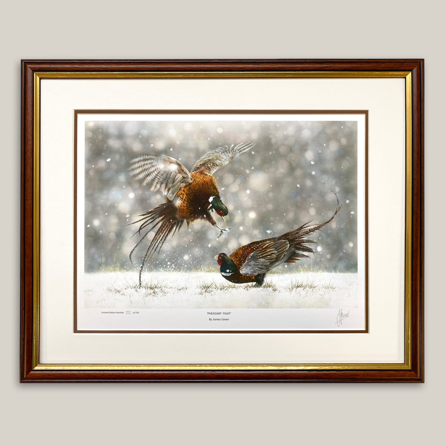 Pheasant Fight Limited Edition Print