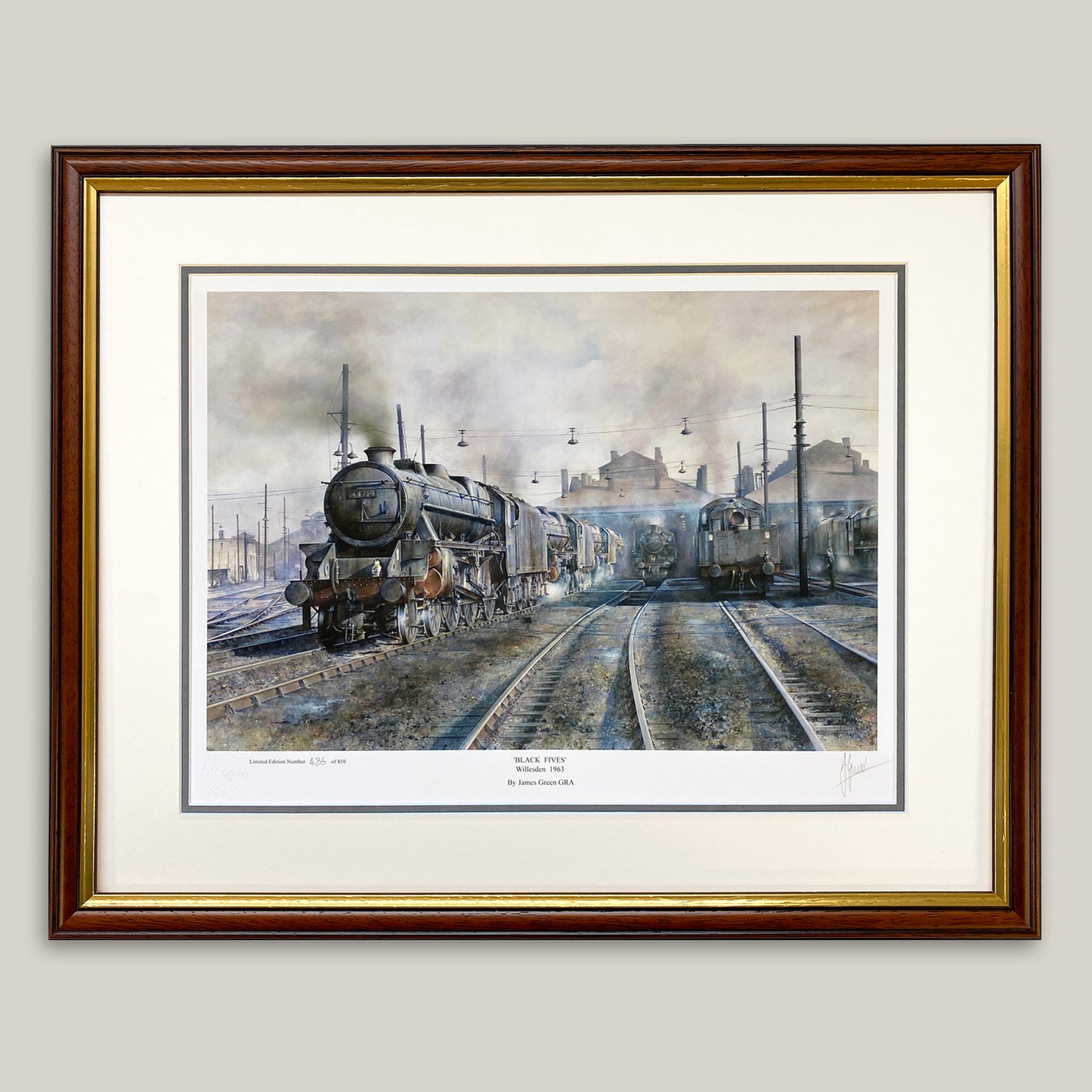framed willesden loco depot print