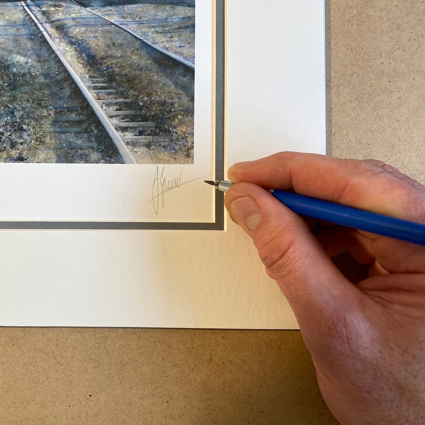 james green signing print