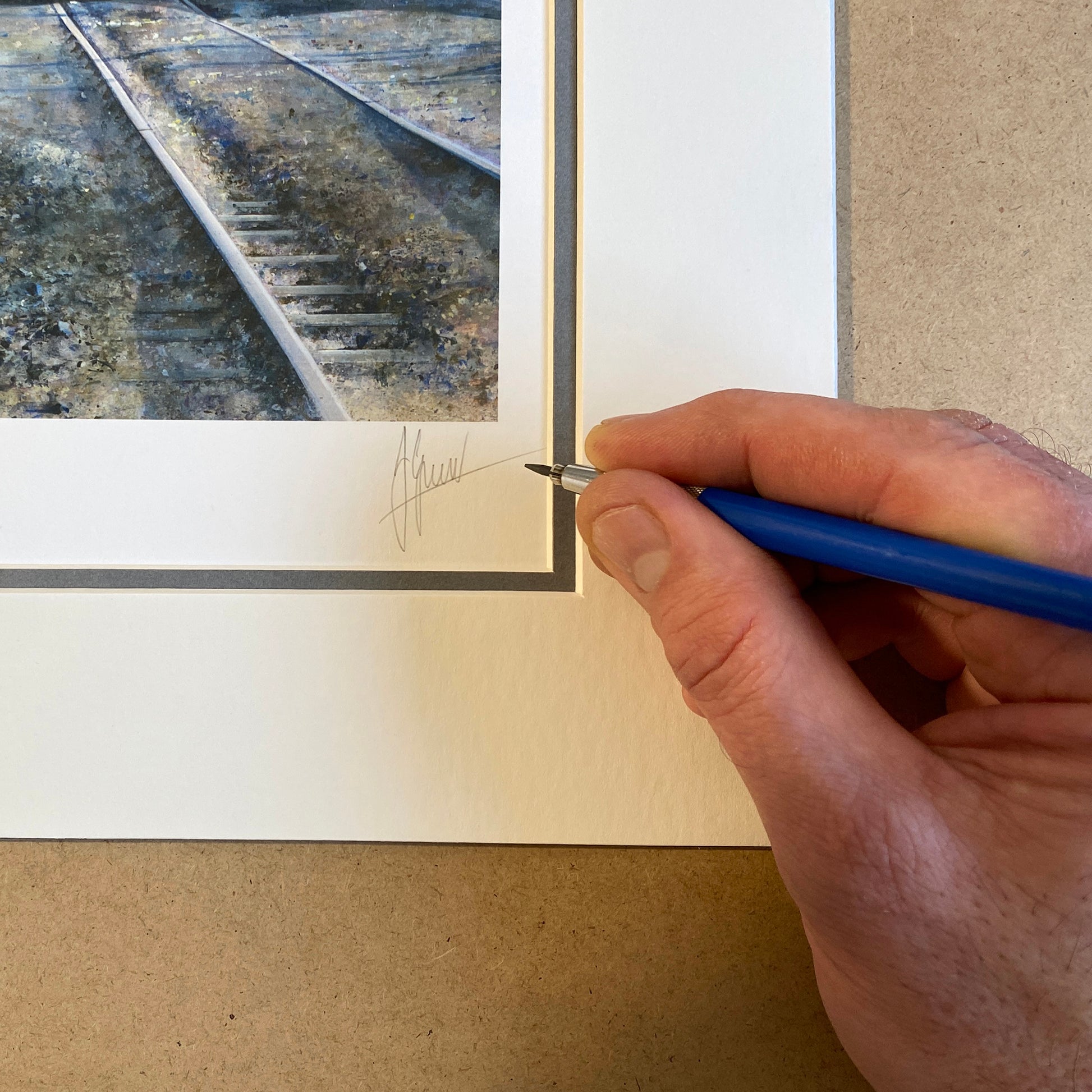 james green signing print