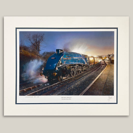 Painting by James Green GRA of Sir Nigel Gresley