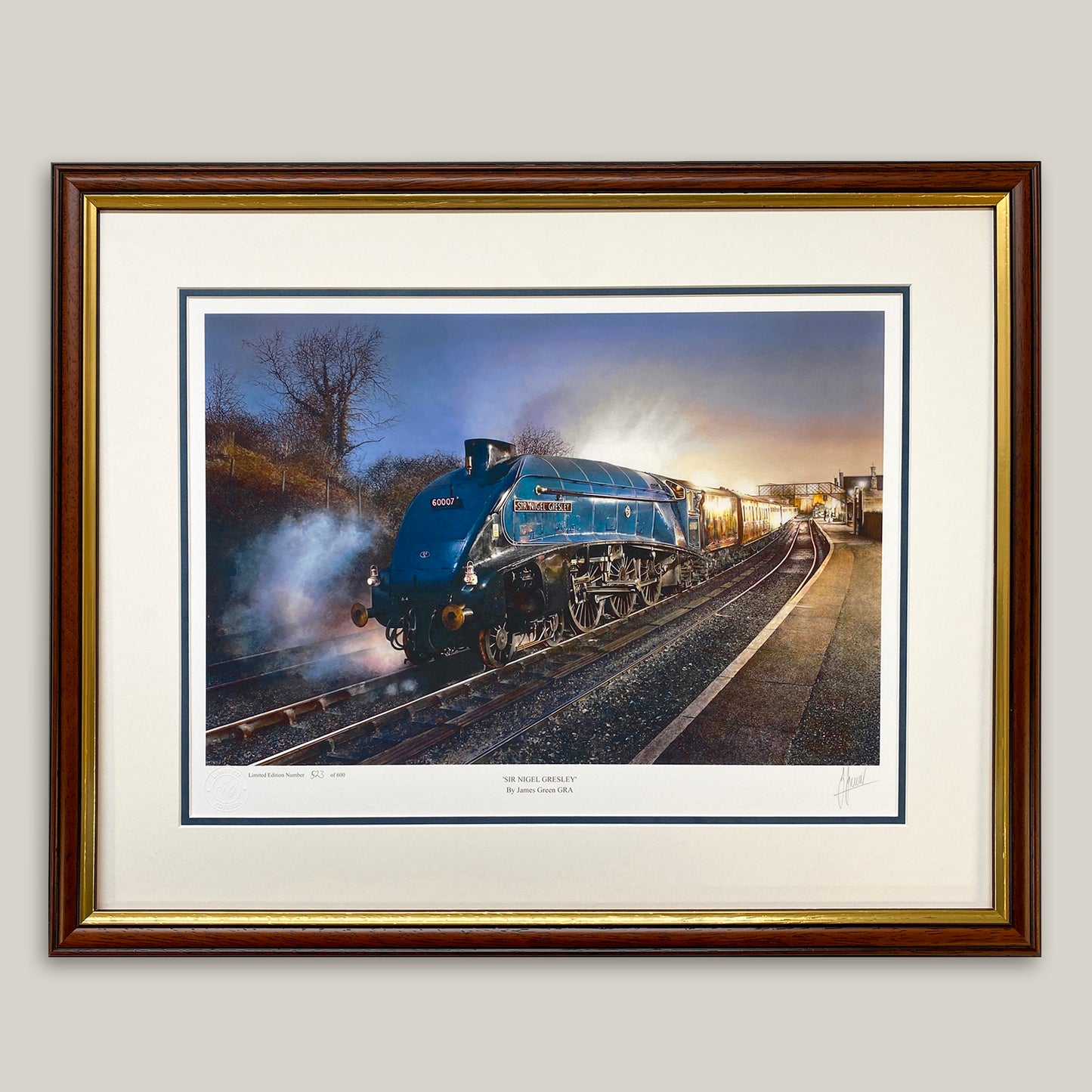 Sir Nigel Grelsey at Bridgnorth station signed print