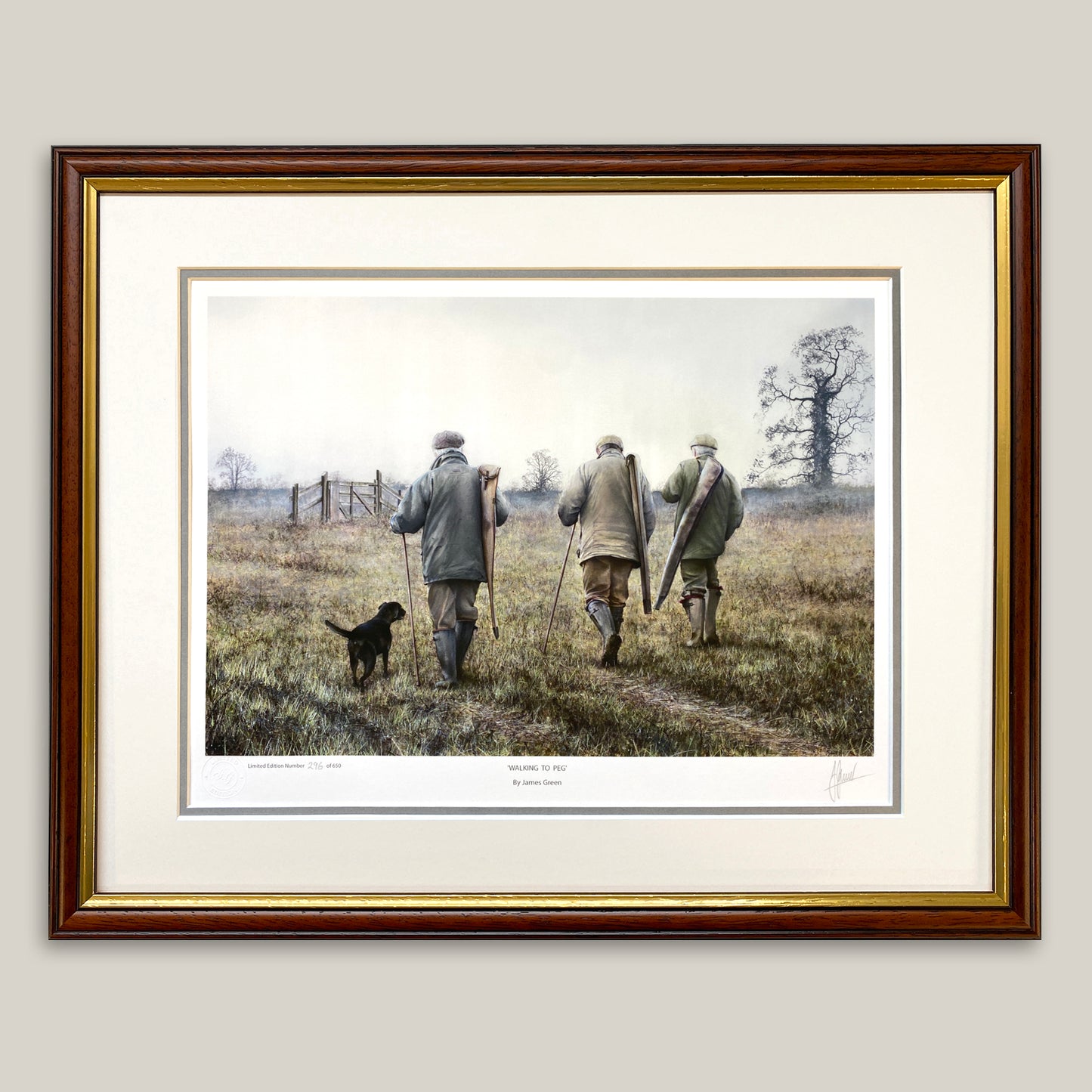 walking to peg framed print