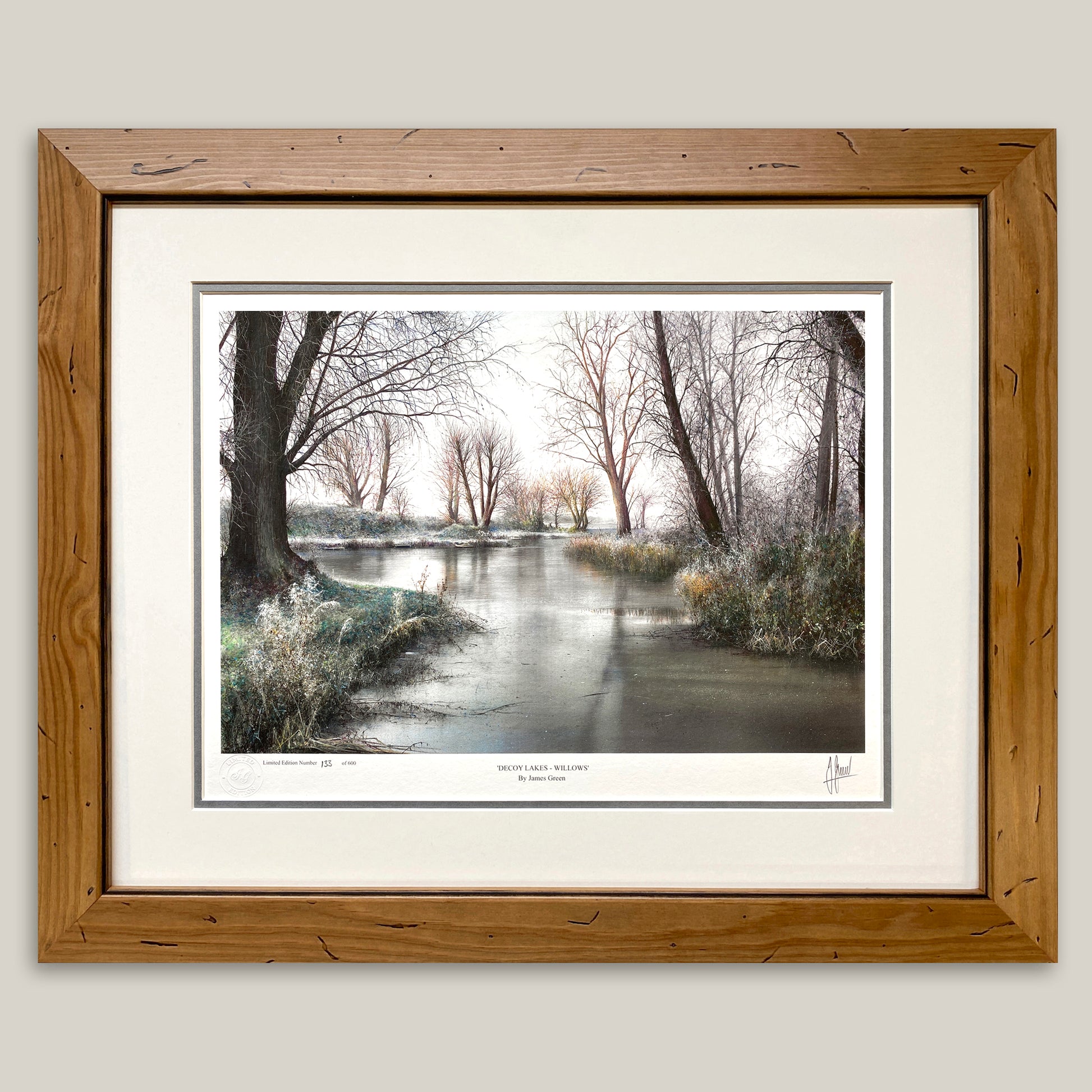framed print of Whittlesey fishing lakes 