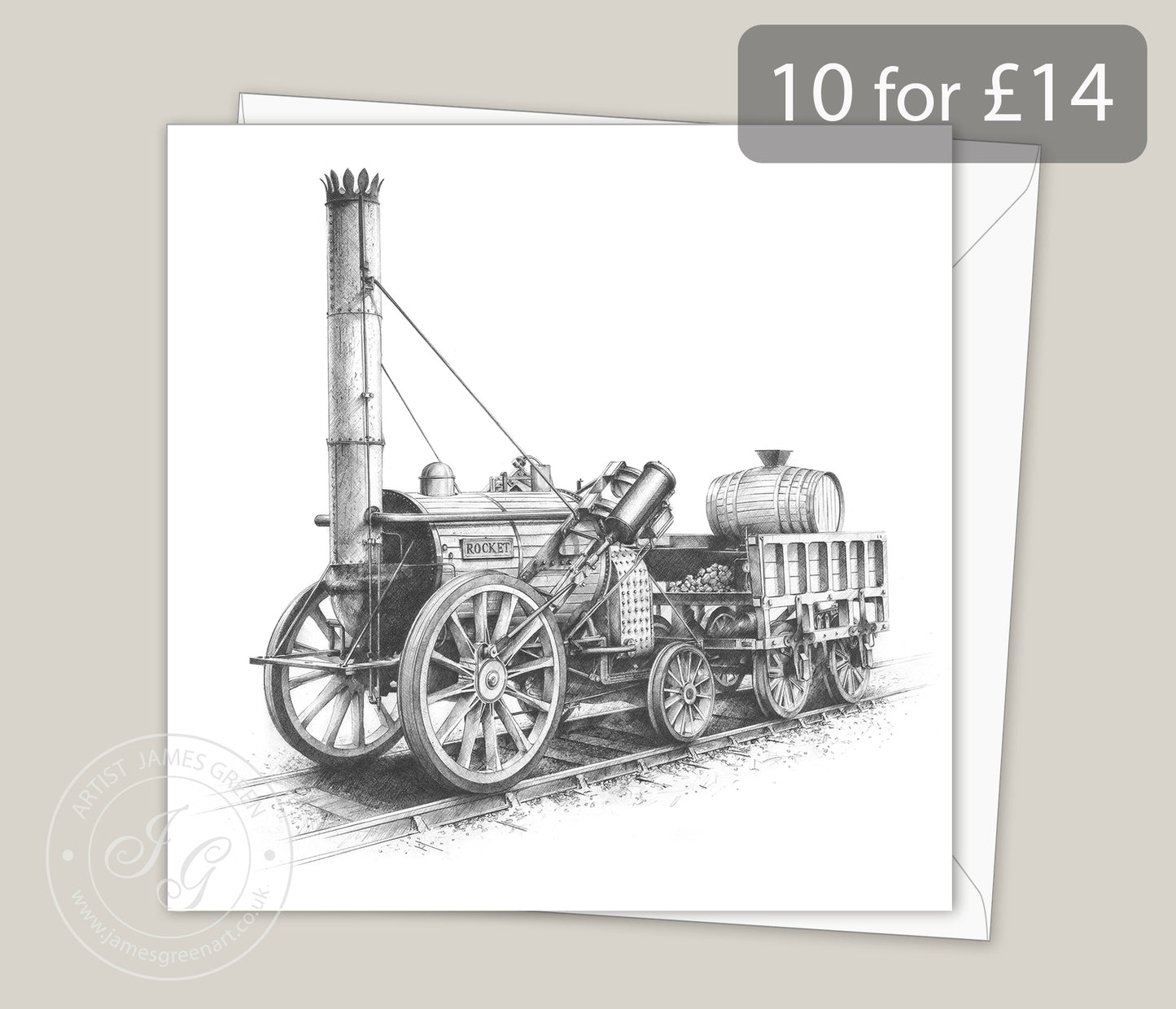 Stephenson's Rocket Greeting Card