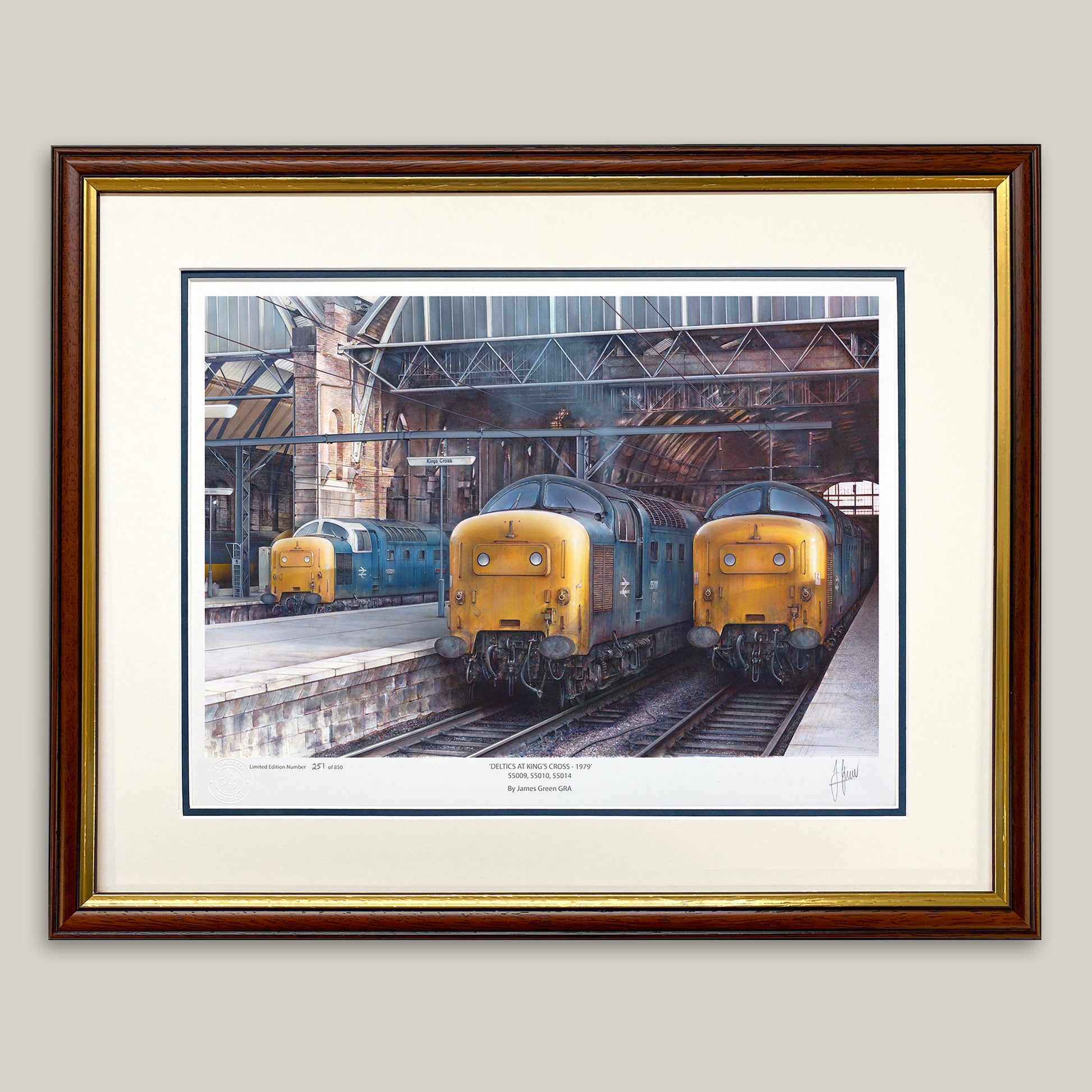 Framed class 55 limited edition print by artist James Green 