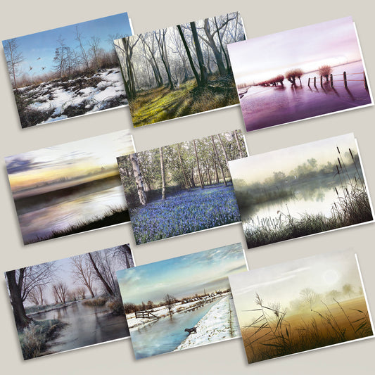 Mixed pack of landscape greeting cards