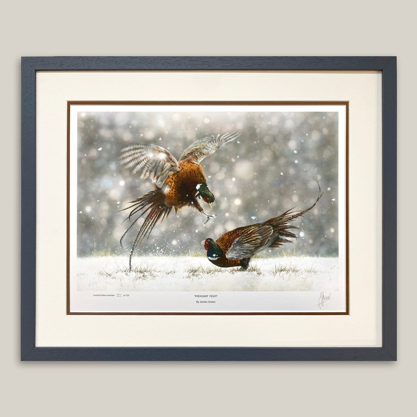 Pheasant Fight Limited Edition Print
