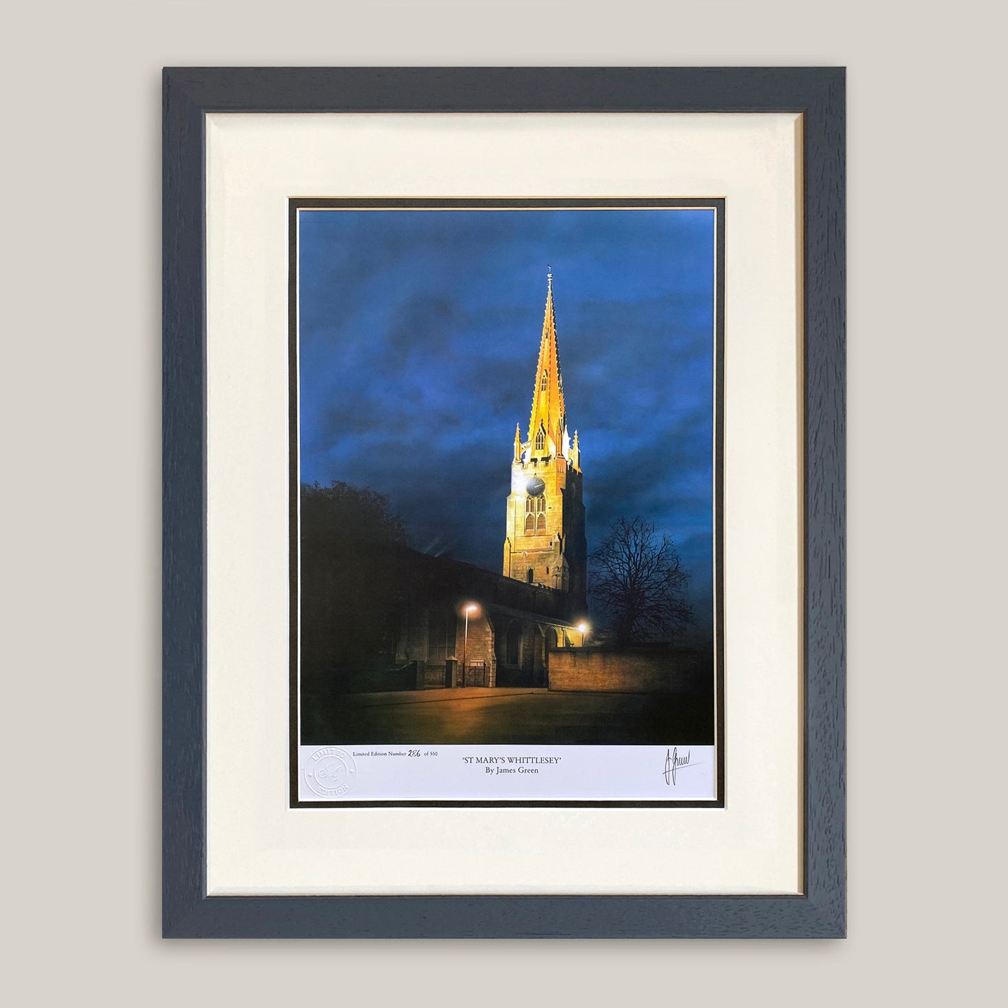 Framed print of St Marys Church Whittlesey