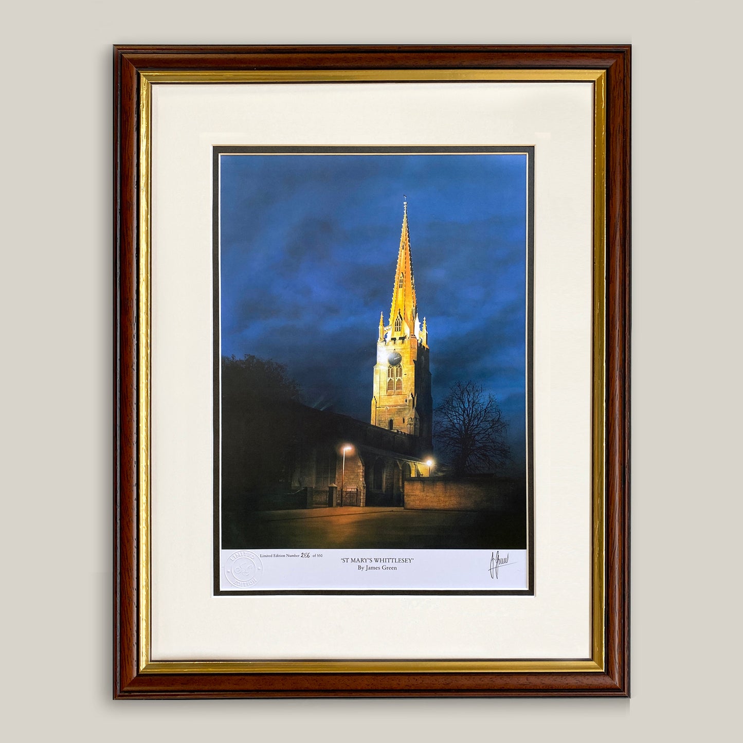 St Mary Church painting by Whittlesey Artist James Green